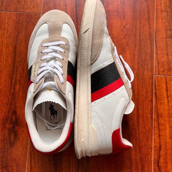 Ralph Lauren Other - Ralph Lauren Men's White, Red, and Black Sneakers